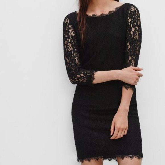 Aritzia Babaton Maroon Rafael Lace Dress Sz 6 - Picture 1 of 11